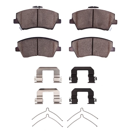 Dynamic Friction Co 3000 Ceramic Brake Pads and Hardware Kit, Low Dust, Low Copper Ceramic, 100% Asbestos-free, Front 1310-1912-01